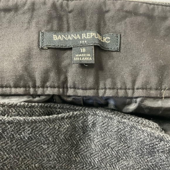 Banana Republic Poly Blend Pleaded Self Belted Dark Grey Pants Women's Size 3X - Picture 5 of 8